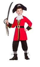 Pirate Captain Hook Peter Pan Boy's  Book Day Fancy Dress Costume YR 11-13 - E3