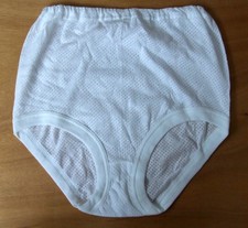 Vintage size 14-16 aertex eyelet full briefs knickers panties 100% cotton White