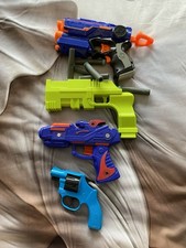 TOY NERF GUN FOAM PROJECTILES  PLASTIC WEAPONS METAL CAP GUN PRE-OWNED