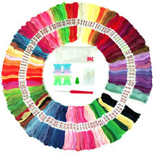 50/120 Skeins Coloured Embroidery Thread Cotton Cross Stitch Craft Sewing Floss