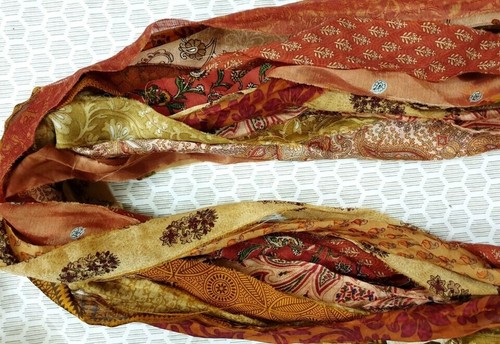 Yards recycled art silk - 12,