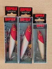Lot of 3 RAPALA Floating Magnum Red Head FMAG  RH (2x F11 MAG & 1x F9 MAG )