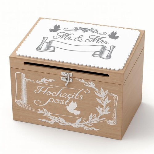 Wooden wedding letter - wedding, box