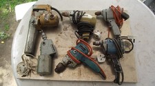 Lot of 6 vintage electric drills, mechanic farmer tools black & decker etc