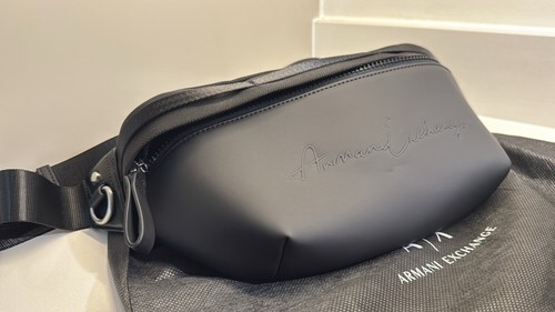Armani exchange black leather - armani,
