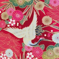 Japanese cotton fabric cranes