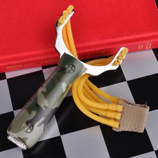 Catapult Slingshot Stainless Steel Handle Outdoor Pro Hunting Sling Shot 