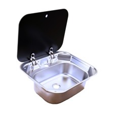 Lavanda 551 Stainless Steel Sink With Glass Lid for Campervan Motorhome Caravan