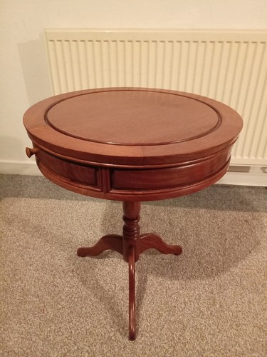 Rosewood drum table - drum, round