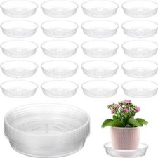 1-10 x Clear Round Plastic Plant Pot Saucer Planter Water Drip Tray Base Plate