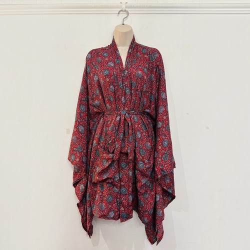 Short kimono robe rich - short, red
