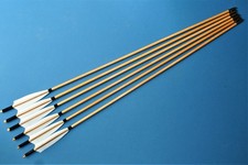6 Traditional Wooden Arrows -