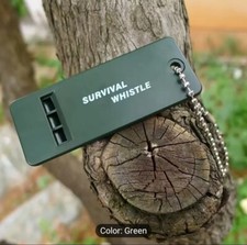 Survival Whistle, Olive Green