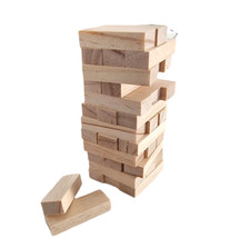 Tumble Tower Wooden Stacking Game Mini Tumbling 36 Wood Blocks - SENT FLATPACKED