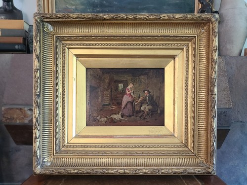 Antique 19th century oil - century,