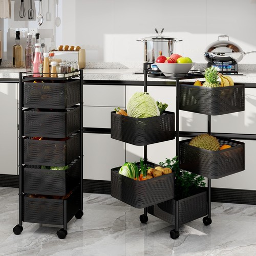 Tier square trolley basket - 5-tier,