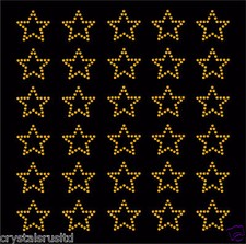 30 Rhinestone Stars iron-on