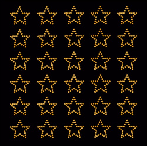Rhinestone stars iron - 30,