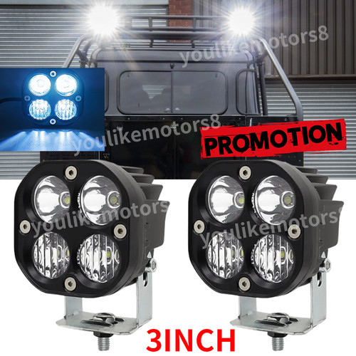 Pair led work lamp - pair, 3''