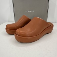 Everlane The Puffa Flatform in Brown Leather sz 9 Women's Chunky Platform Clog
