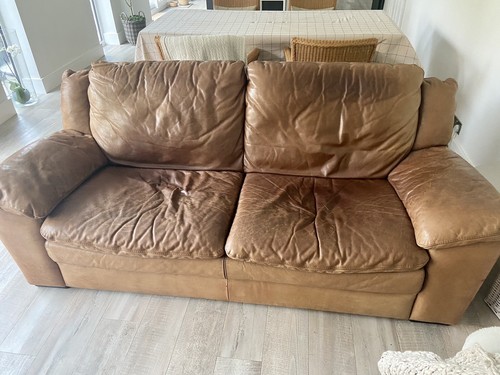 Natuzzi leather seater sofa - natuzzi,