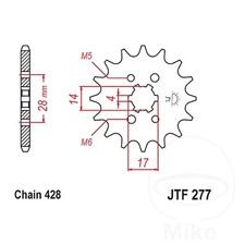 JT Front Sprocket 14 Tooth 428