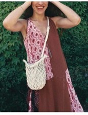 Zara Printed Midi Dress Size S 10 12 Brown Mix