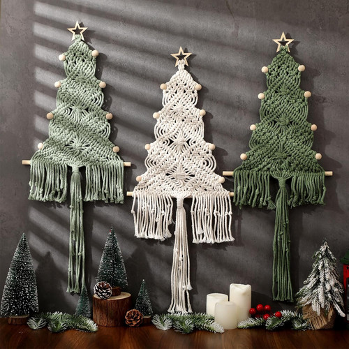 Large macrame christmas tree - macrame,