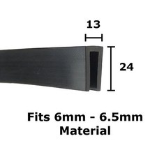 6mm Square Edge Rubber U