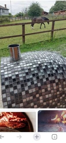Wood fired pizza oven mosaic - wood-fired,