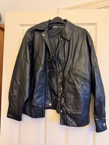 Zara black faux - faux, leather