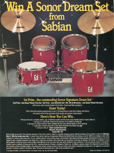 1985 print sonor - print, ad