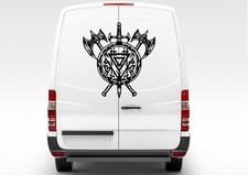 Viking Shield Axe Runes Car