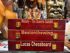 Wooden Chess Set, Wooden Magnetic Folding Chess Set with Built-In Storage,Travel