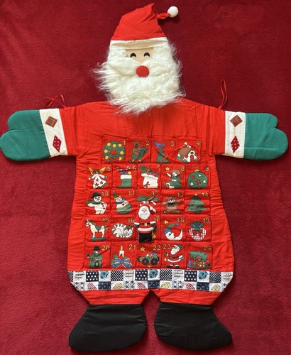 Vintage quilted santa claus - quilted,