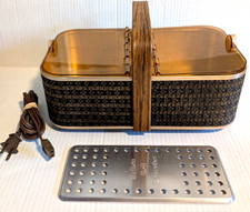 Vintage Salton Hot Basket Warmer Keeps Bread Rolls Warm Woven Wicker - Tested