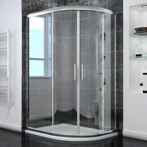 Walk quadrant shower - walk, in