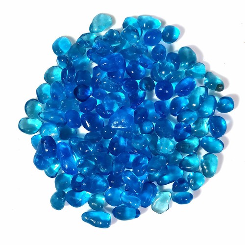Aqua blue glass nugget - aqua,