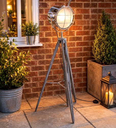 Industrial tripod floor lamp - floor,