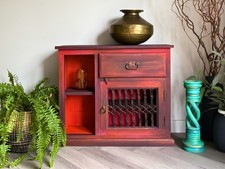 Boho Style Wooden Cabinet Hand