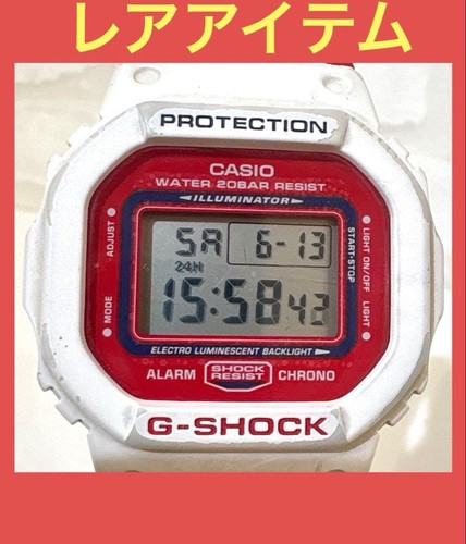 Casio shock white red - g-shock,