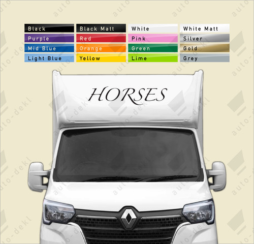 Horse box lettering vinyl - box,