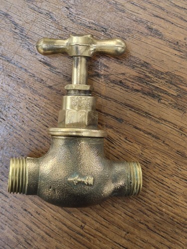 Vintage solid brass gate - 1/2",