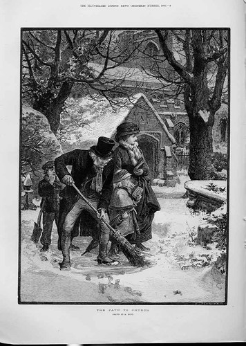 Original old antique print - old,