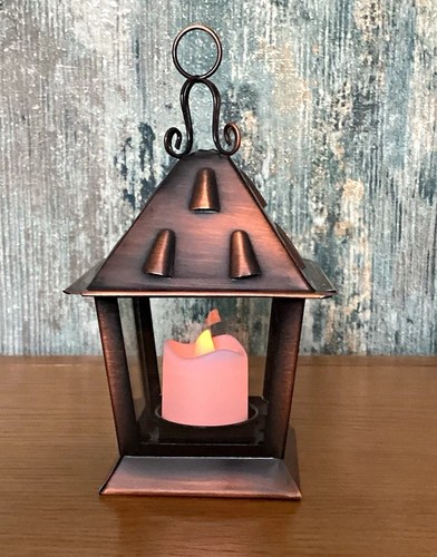 Metal glass tea light - metal, &