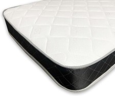 Mattress for Caravan and Bunk Beds Spring and Foam 18cm Depth Black Wave