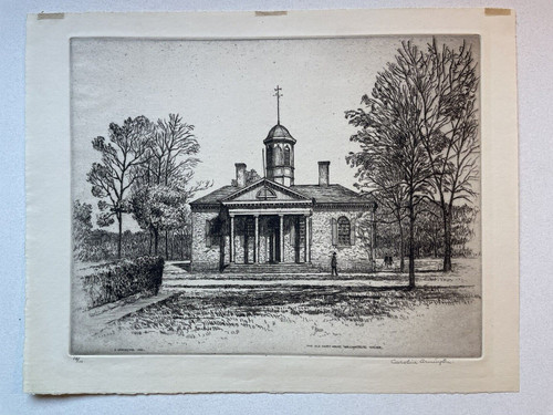 Pencil signed etching caroline - pencil,