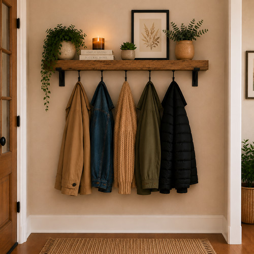 Rustic hallway coat hook - hallway,