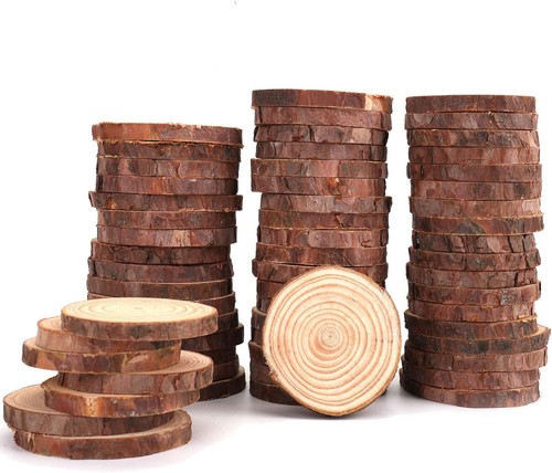 60pcs wood slices round - slices,