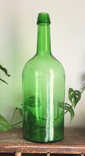 Vintage large green glass - vintage,